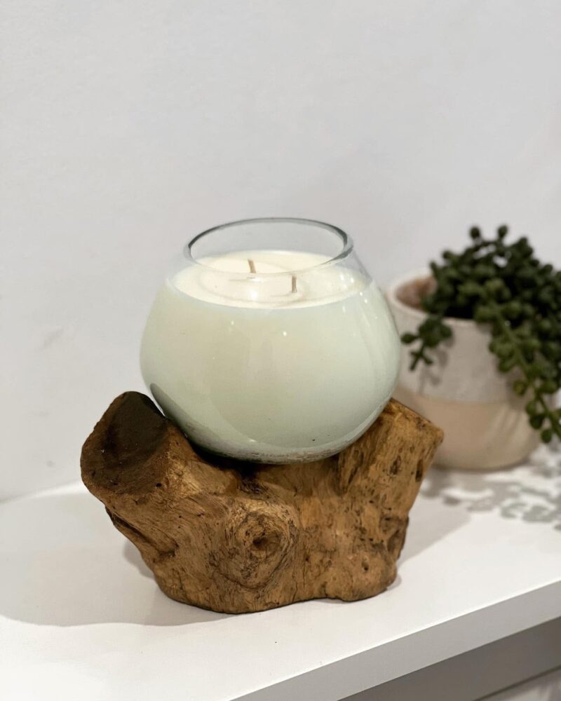 Balinese Hand Blown Vase Soy Candles